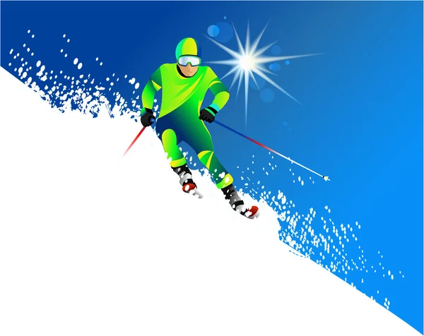 高山滑雪 — 图库矢量图片