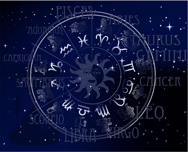 Horoskop Tierkreis — Stockvektor