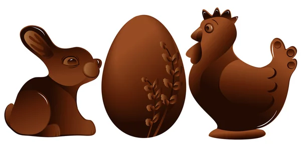 Påsk choklad siffror — Stock vektor