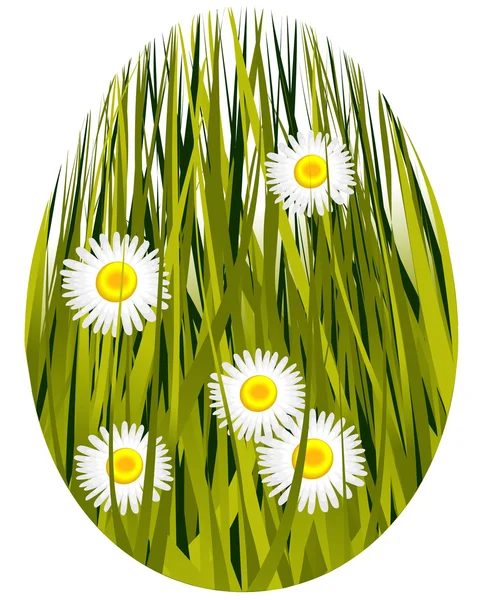 Huevo floral de Pascua — Vector de stock
