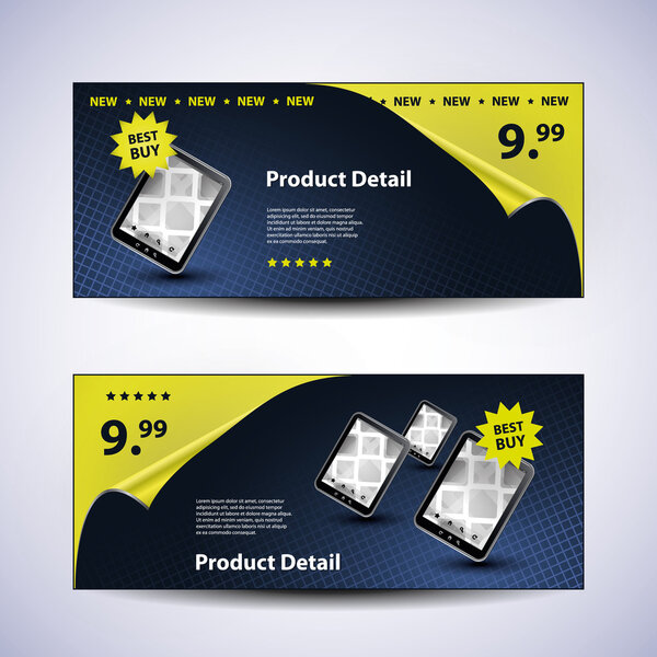 Header or Banner Design Set