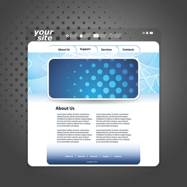 แท็บเล็ตการออกแบบเว็บไซต์เวกเตอร์ — ภาพเวกเตอร์สต็อก