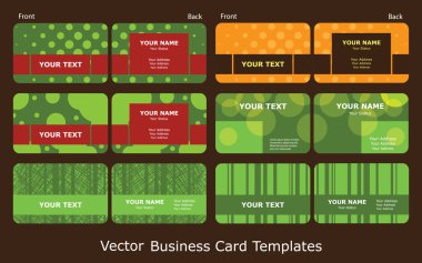 Colorful Business Cards clipart