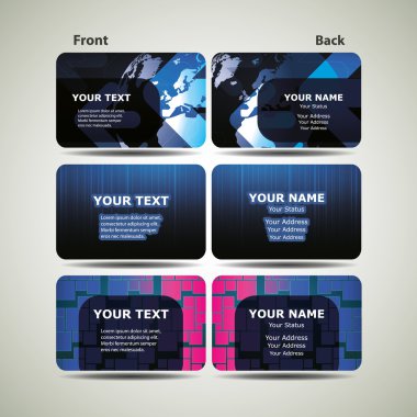 Colorful Business Cards clipart