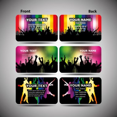 Colorful Business Cards clipart