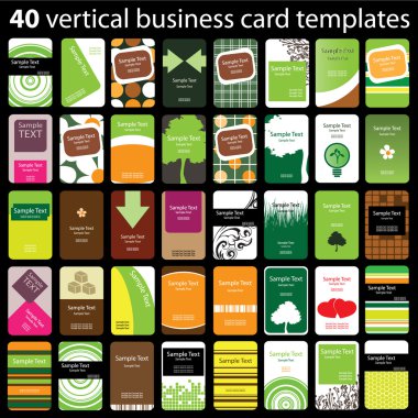 40 Colorful Business Cards clipart