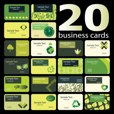 Business card set clipart