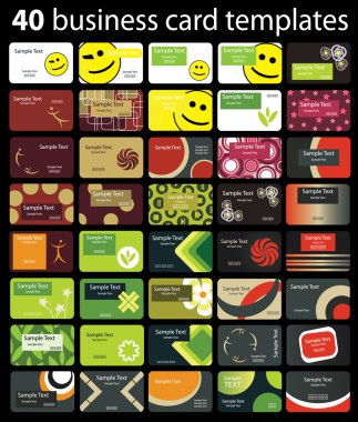 Business card set clipart