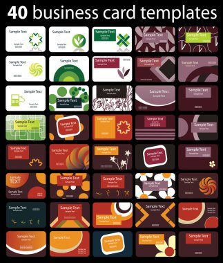 Business card set clipart