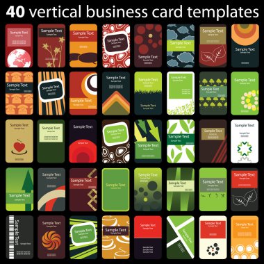 Business card set clipart