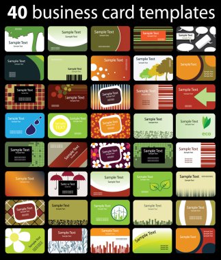 Business card set clipart