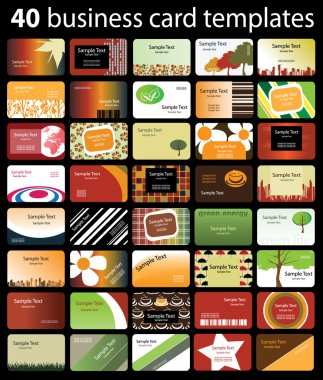 Business card set clipart