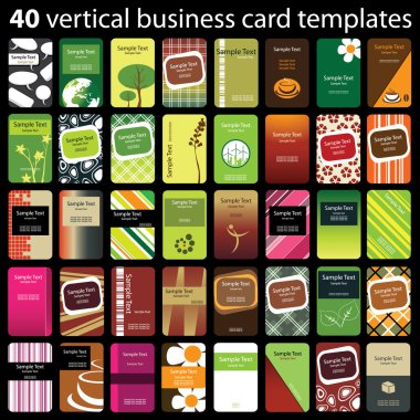 Business card set clipart