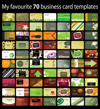 Business card set clipart