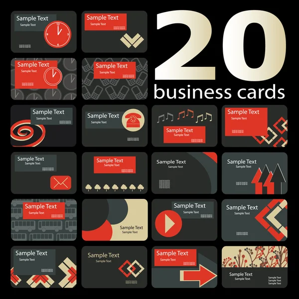 ビジネス カードのセット — ストックベクタ