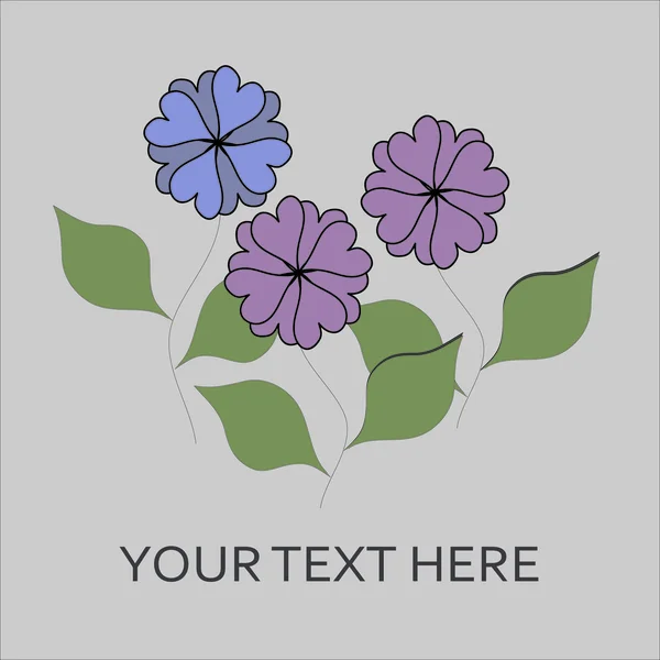 Abstracte bloemen achtergrond vector — Stockvector