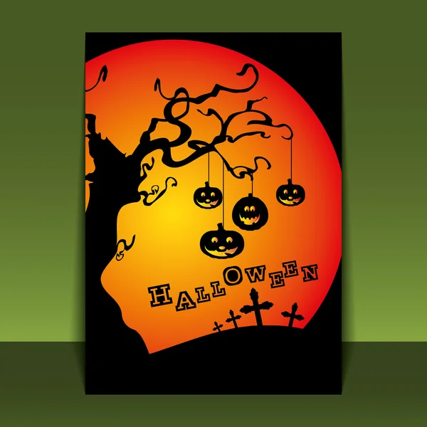 Halloween Flyer ou conception de couverture — Image vectorielle