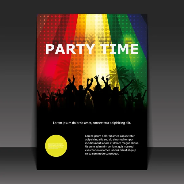 Flyer eller omslag Design - Party Time — Stock vektor