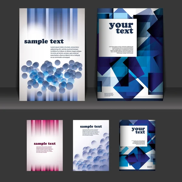 Collectie van flyer en cover ontwerpen — Stockvector