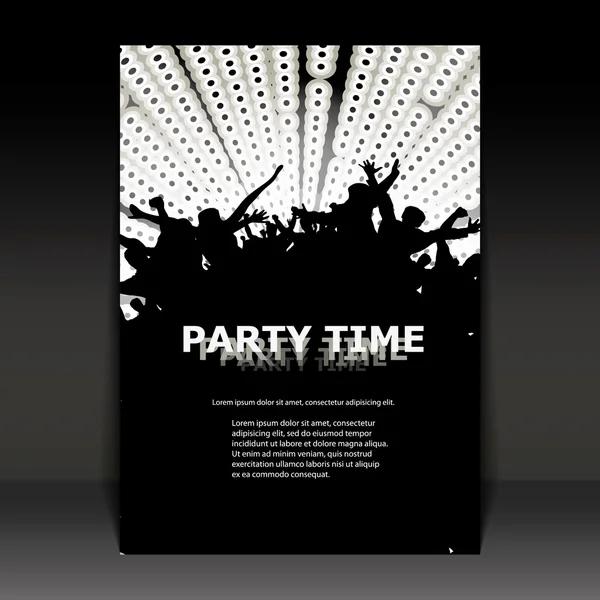 Flyer eller Cover Design - Party Time – Stock-vektor