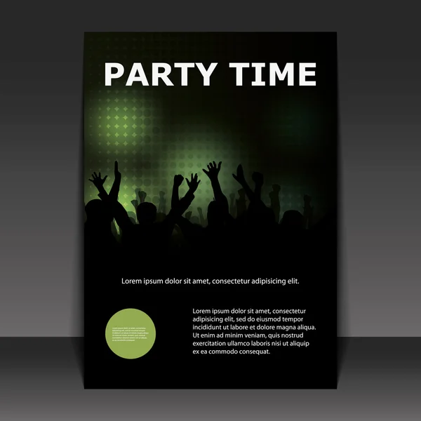 Дизайн флаера - время вечеринки — стоковый вектор