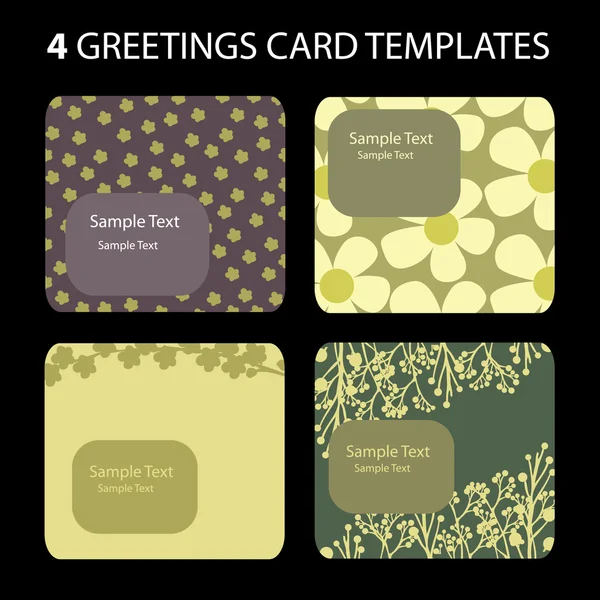 Greetings Card Templates — Stock Vector
