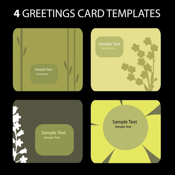 Greetings Card Templates — Stock Vector