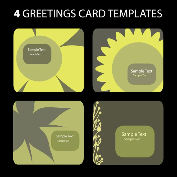 Χαιρετισμοί κάρτα πρότυπα — Διανυσματικό Αρχείο