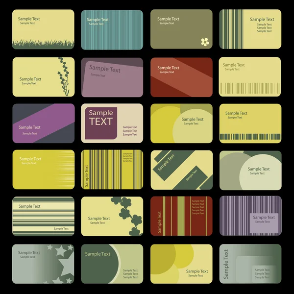24 tarjetas coloridas — Stockvector