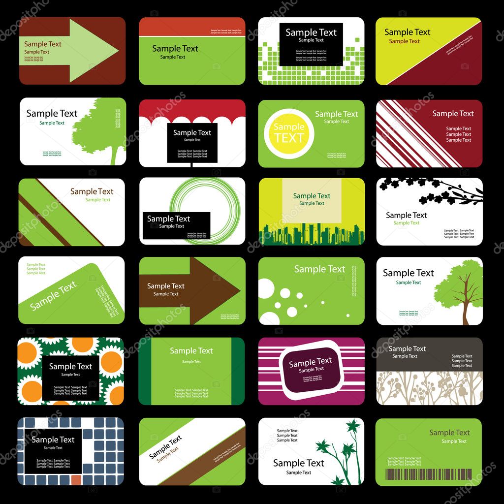 24 Colorful Business Cards