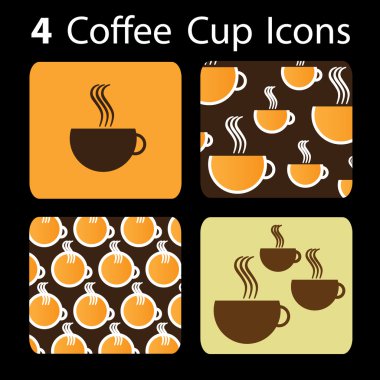 4 kahve fincanı simgeler