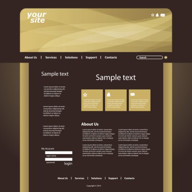 Web sitesi şablonu vektör