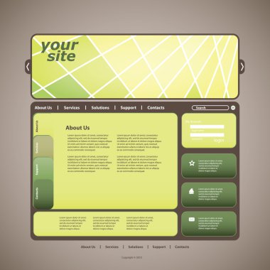 Web sitesi şablonu vektör