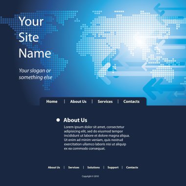 Web sitesi şablonu vektör