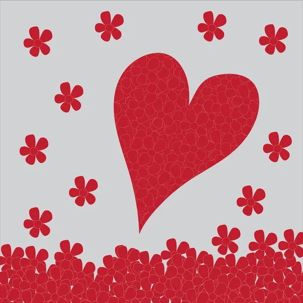 Valentines Day: Heart Background — Stock Vector