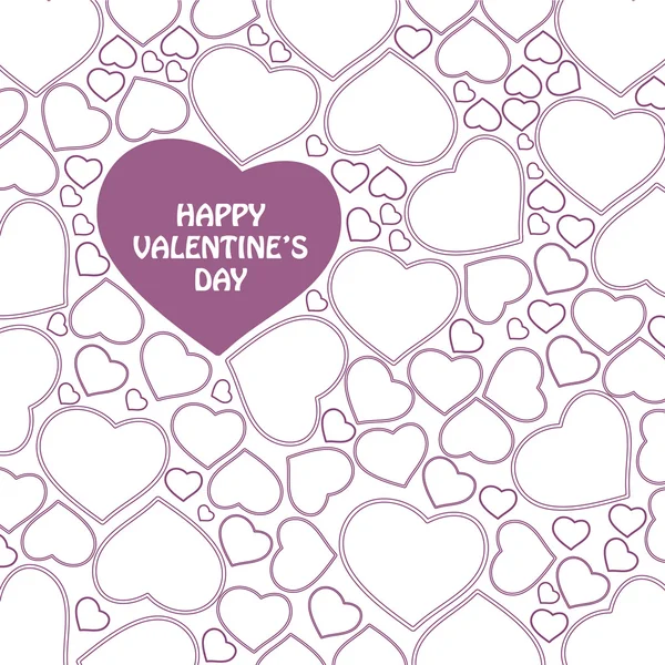 Happy Valentines Day Card — Stock Vector