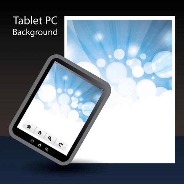 Tablet PC Hintergrund — Stockvektor