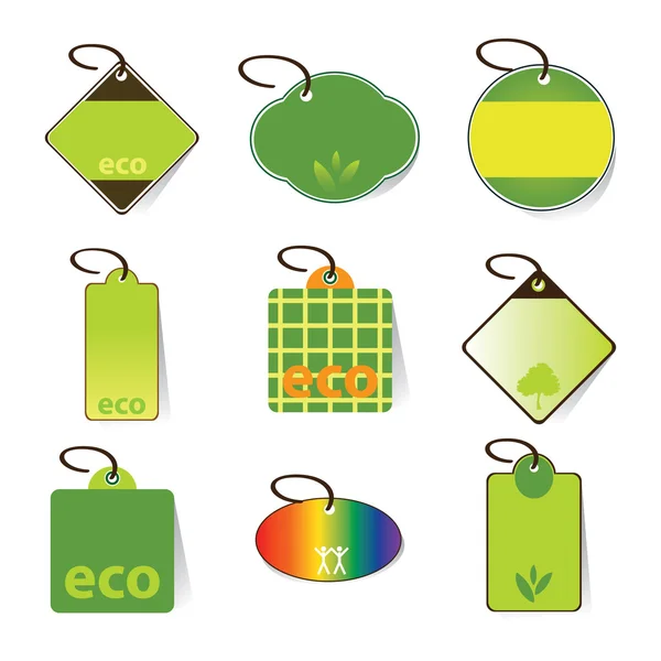 Eco label vectoren — Stockvector