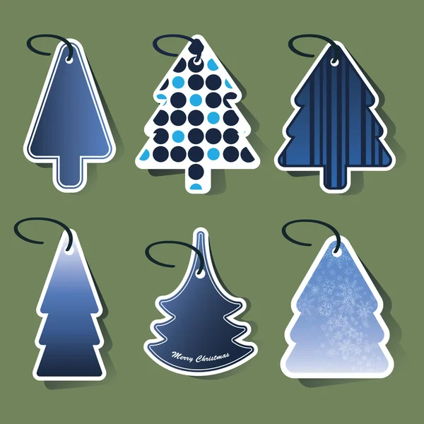 Étiquettes prix arbre de Noël — Image vectorielle