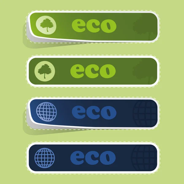 Étiquettes écologiques — Image vectorielle