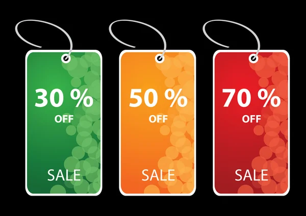 Illustration vectorielle des étiquettes de vente discount — Image vectorielle