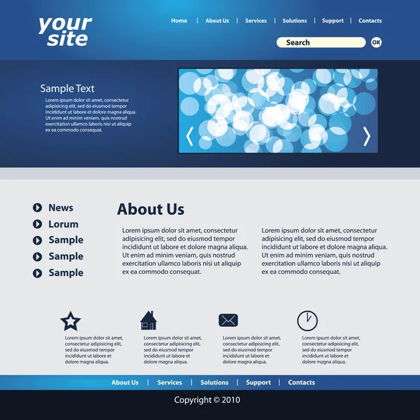 Abstrakte Business-Website-Design-Vorlagenvektor — Stockvektor
