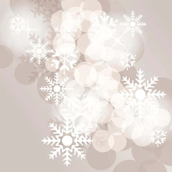 Sfondo natalizio con fiocchi di neve - vettore — Vettoriale Stock