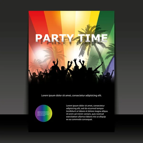 El ilanı tasarımı - parti zamanı — Stok Vektör