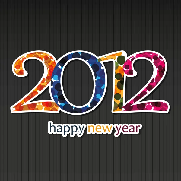 Nouvelle année 2012 carte — Image vectorielle