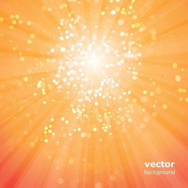 Sun Rays with Bubbles Vector clipart