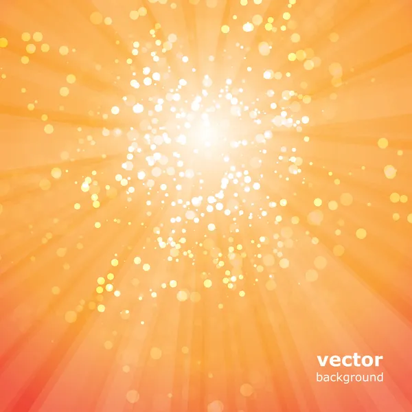 Rayons de soleil avec vecteur de bulles — Image vectorielle