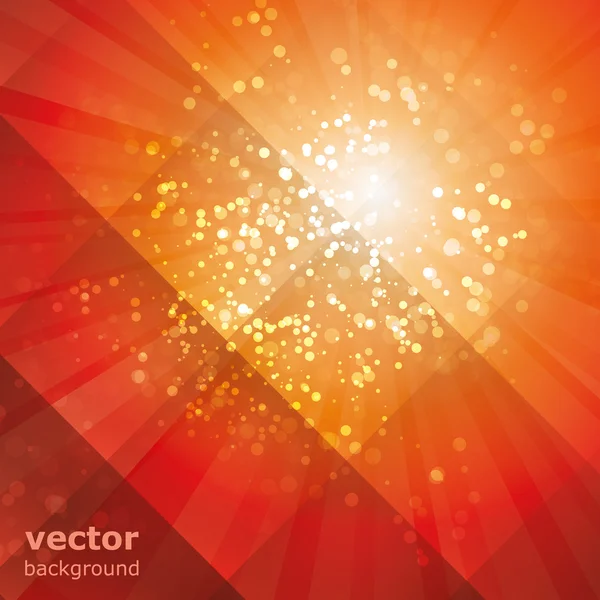 Sonnenstrahlen mit Blasen - abstrakter Hintergrundvektor — Stockvektor