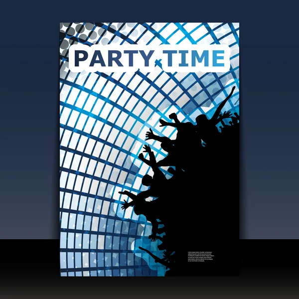Folheto ou capa Design - Party Time —  Vetores de Stock