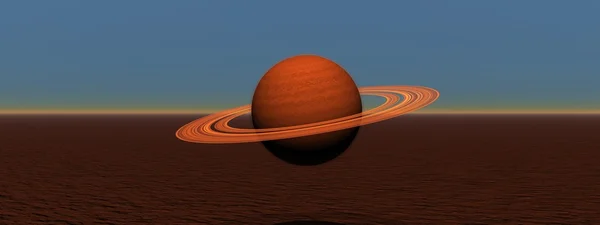 Saturnus röd — Stockfoto